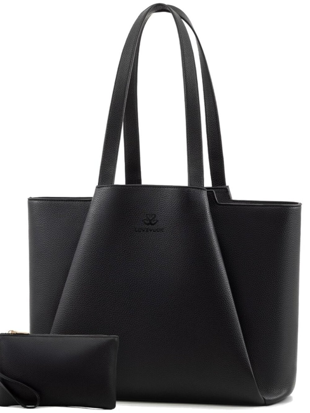 Laptop Tote Bag for Women,PU Work Bags with Triple Compartments